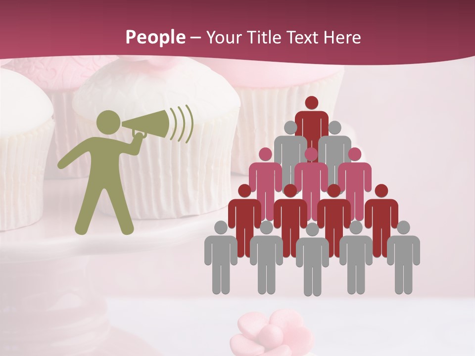 Pink Cup Cake Gourmet PowerPoint Template