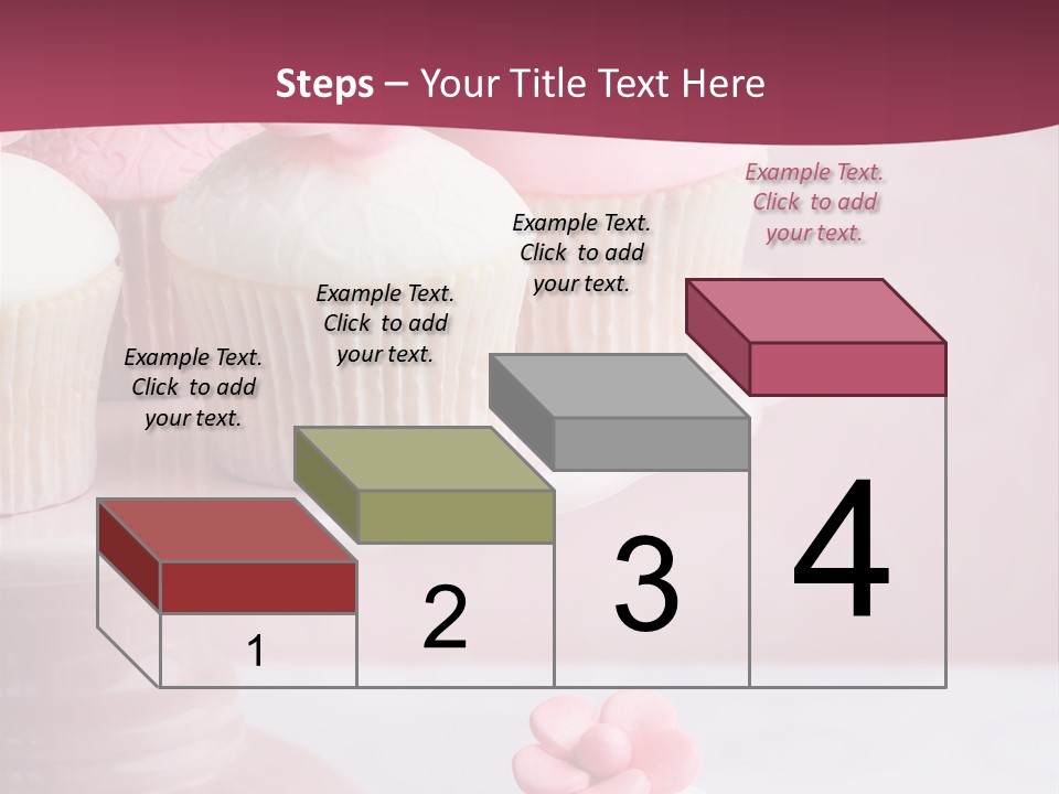 Pink Cup Cake Gourmet PowerPoint Template