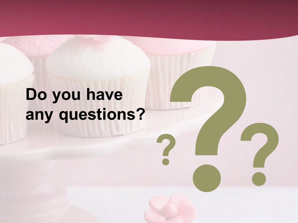 Pink Cup Cake Gourmet PowerPoint Template