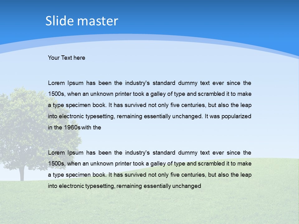 Long Peace Single PowerPoint Template