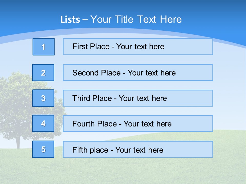 Long Peace Single PowerPoint Template