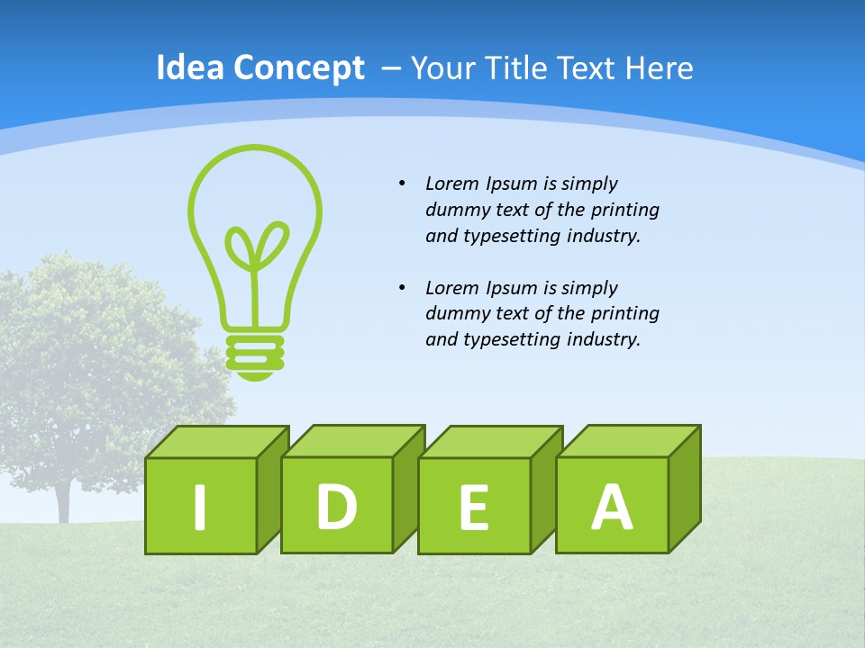 Long Peace Single PowerPoint Template