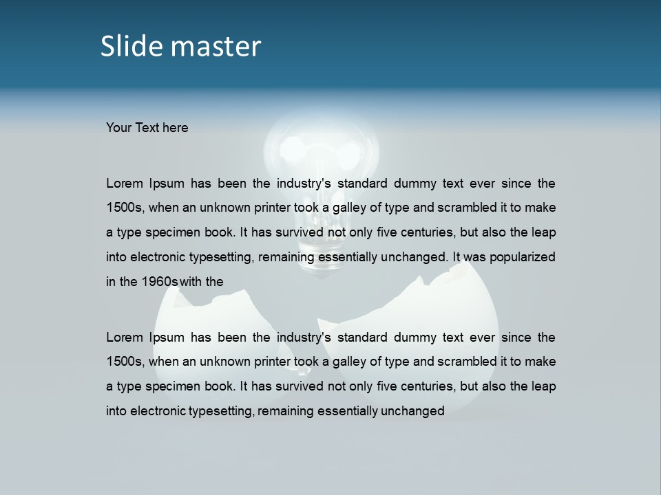 Lamp Concepts Nobody PowerPoint Template