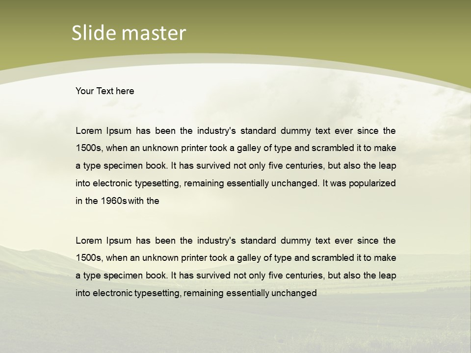 Sunny Scene Horizontal PowerPoint Template