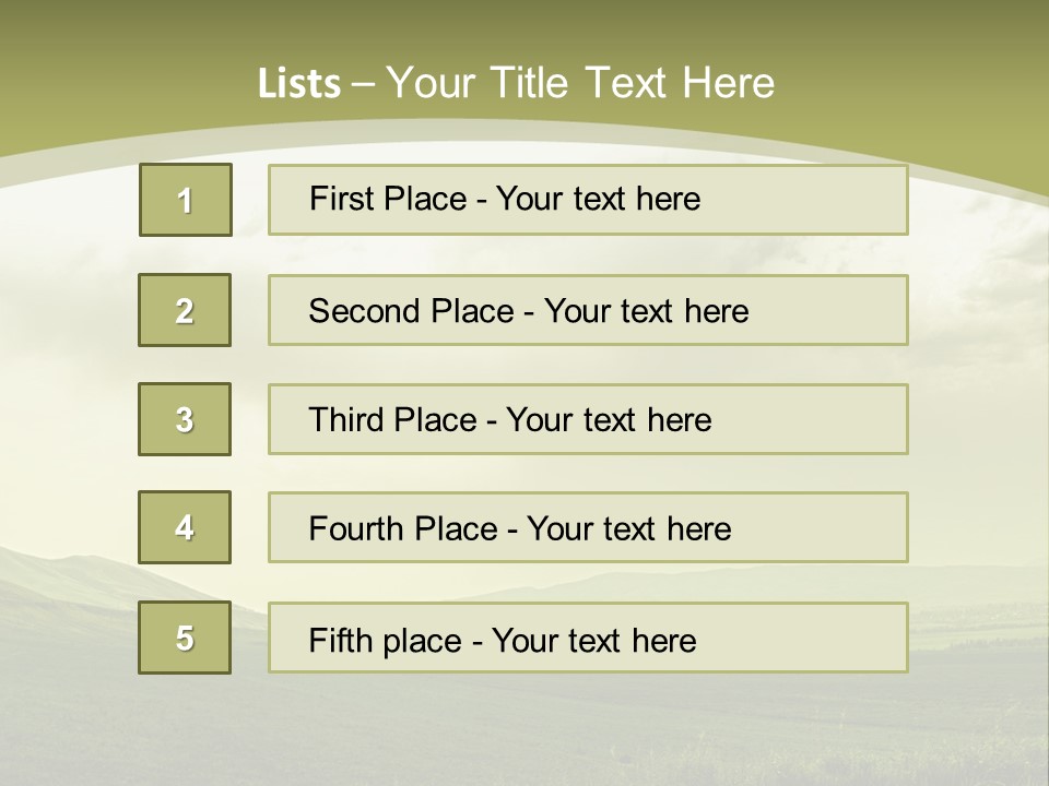 Sunny Scene Horizontal PowerPoint Template