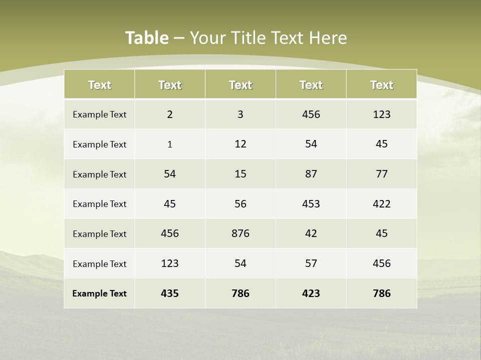 Sunny Scene Horizontal PowerPoint Template