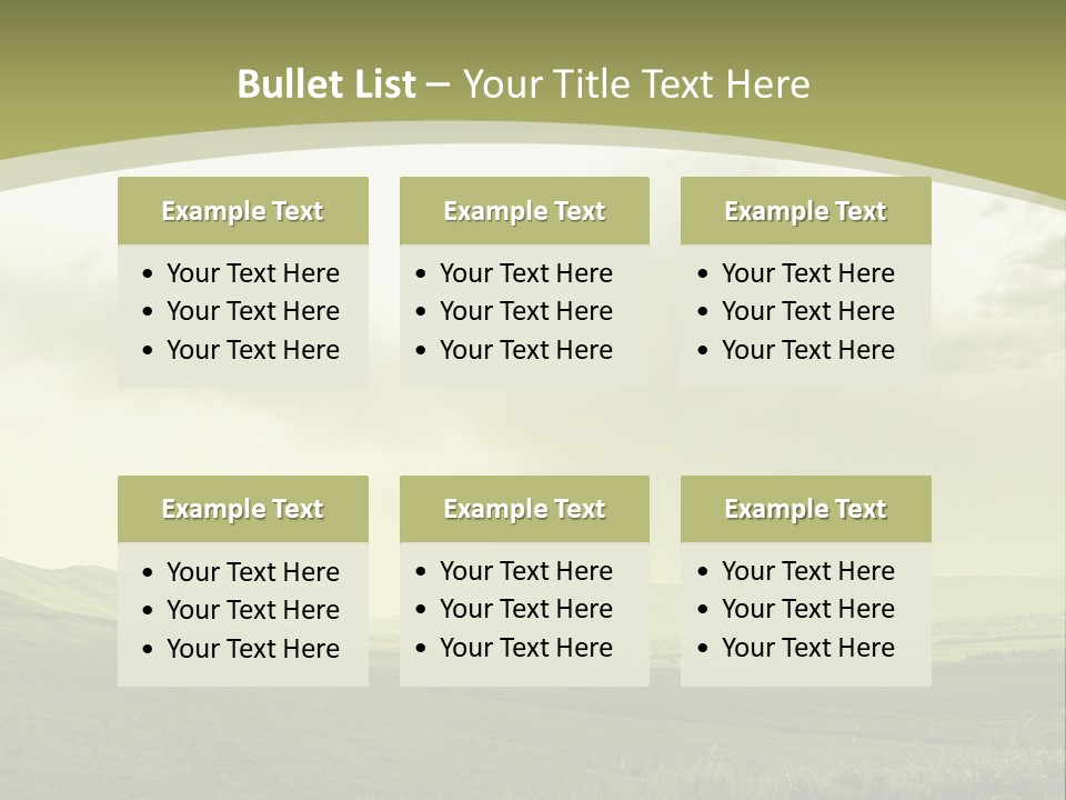 Sunny Scene Horizontal PowerPoint Template