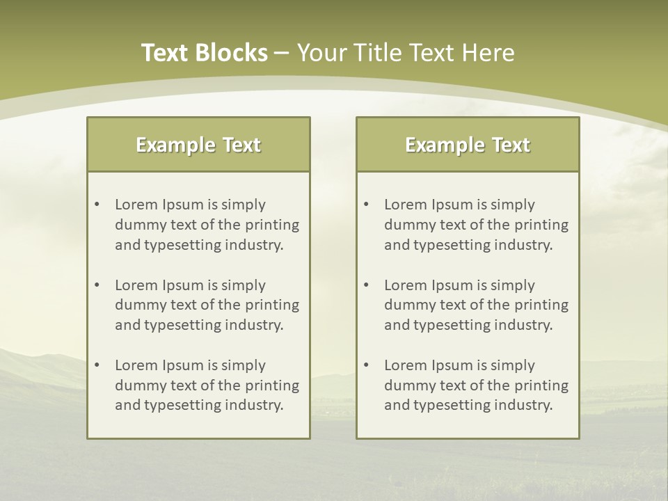 Sunny Scene Horizontal PowerPoint Template