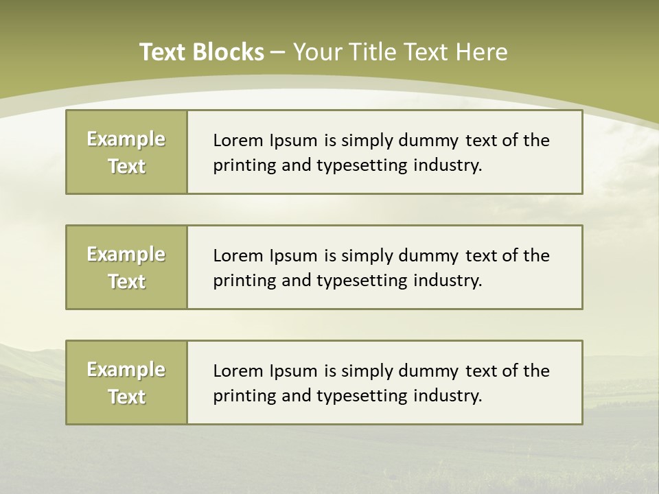 Sunny Scene Horizontal PowerPoint Template