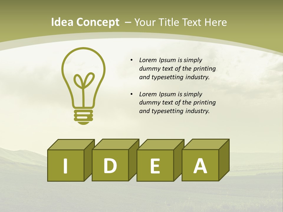 Sunny Scene Horizontal PowerPoint Template