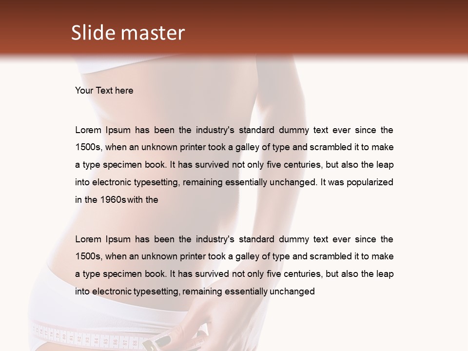 Undressed Waist Sport PowerPoint Template