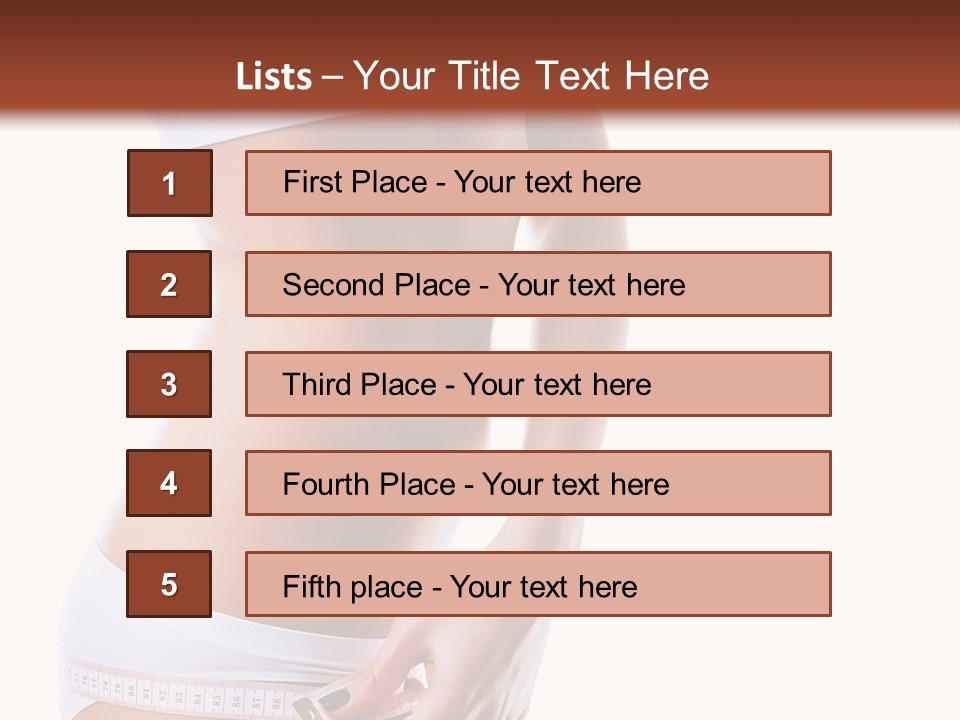 Undressed Waist Sport PowerPoint Template