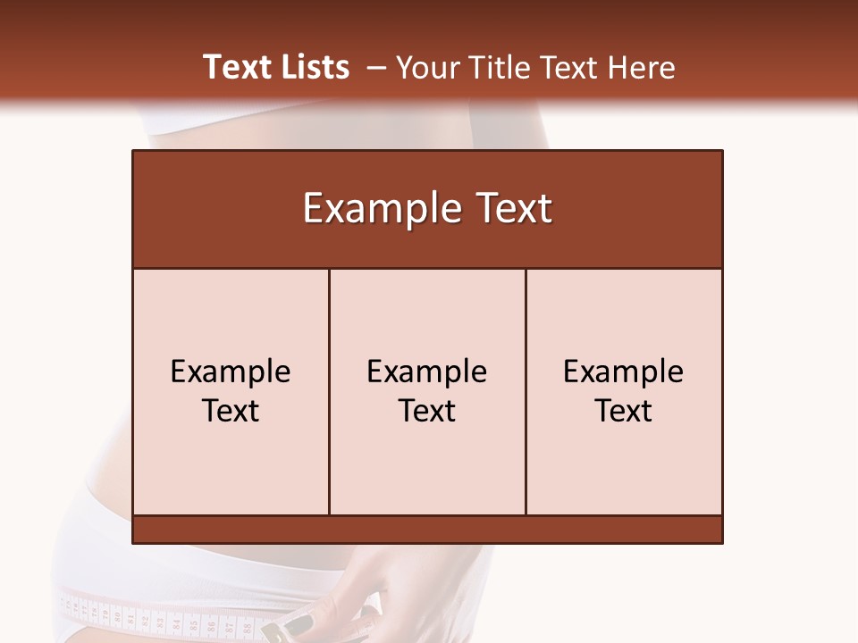 Undressed Waist Sport PowerPoint Template