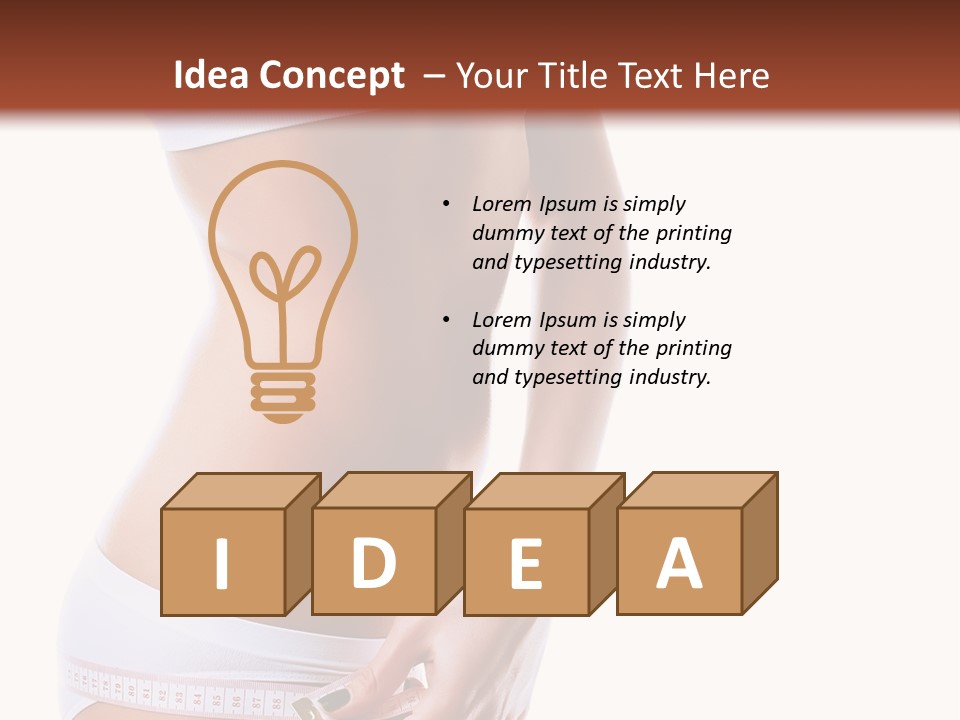 Undressed Waist Sport PowerPoint Template