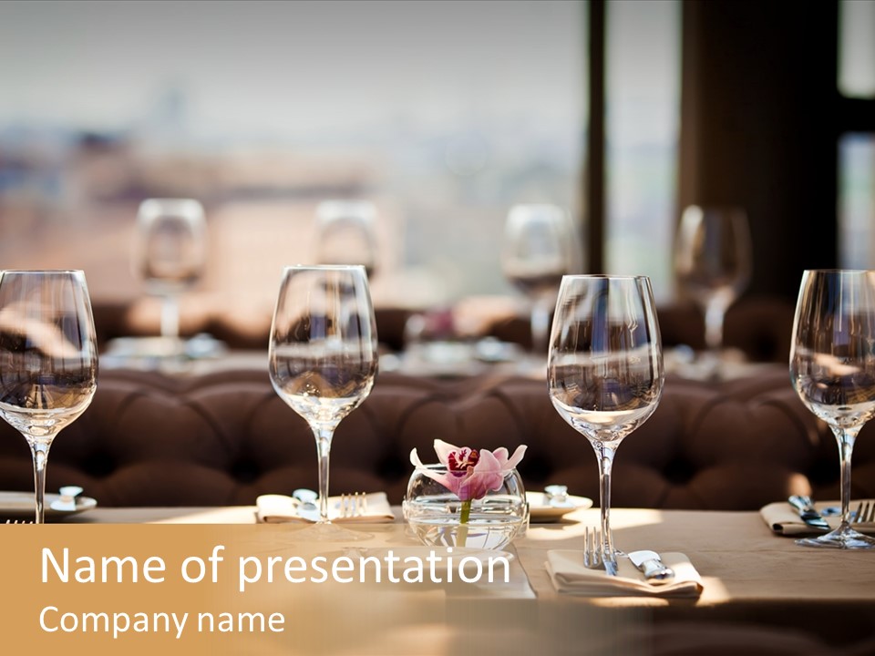 Eating Shiny Wine PowerPoint Template