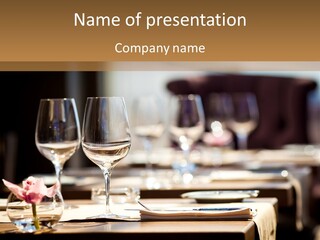 Reception Table Cutlery PowerPoint Template