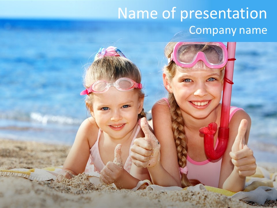 Beauty Swim Sea PowerPoint Template