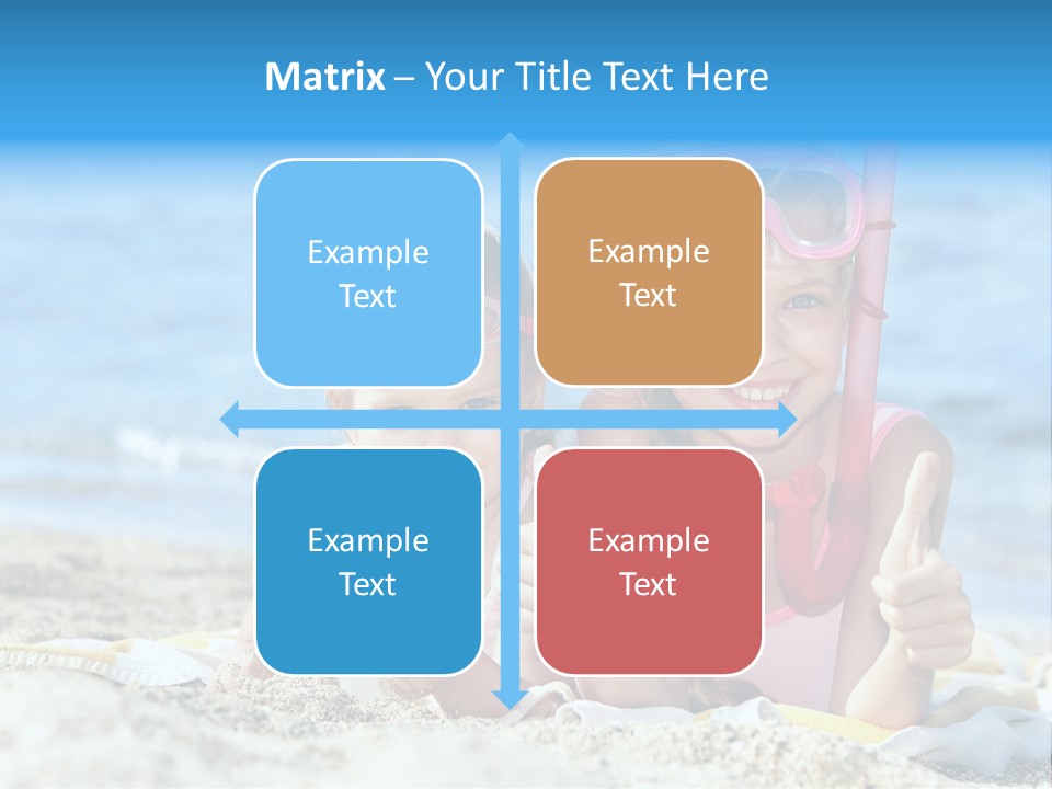 Beauty Swim Sea PowerPoint Template