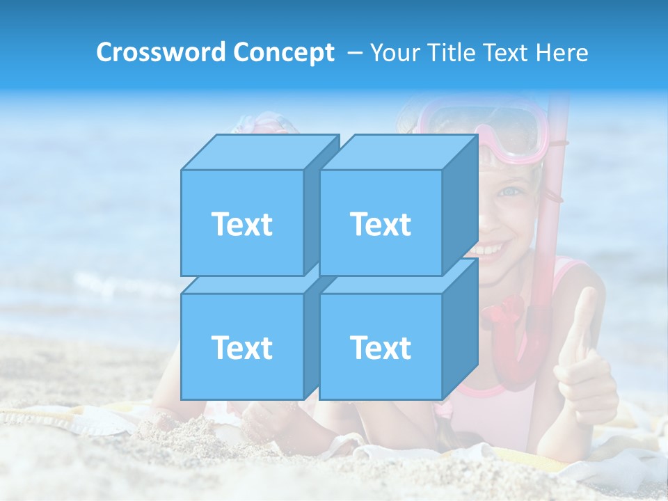 Beauty Swim Sea PowerPoint Template