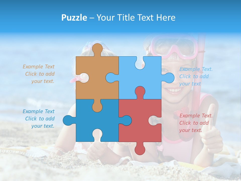 Beauty Swim Sea PowerPoint Template