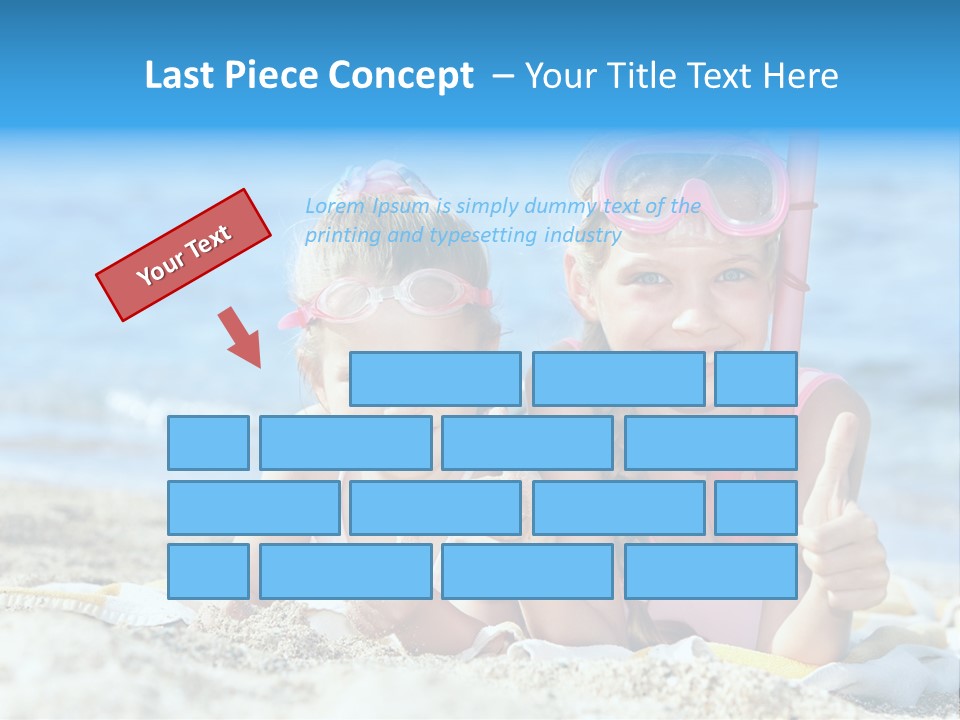 Beauty Swim Sea PowerPoint Template