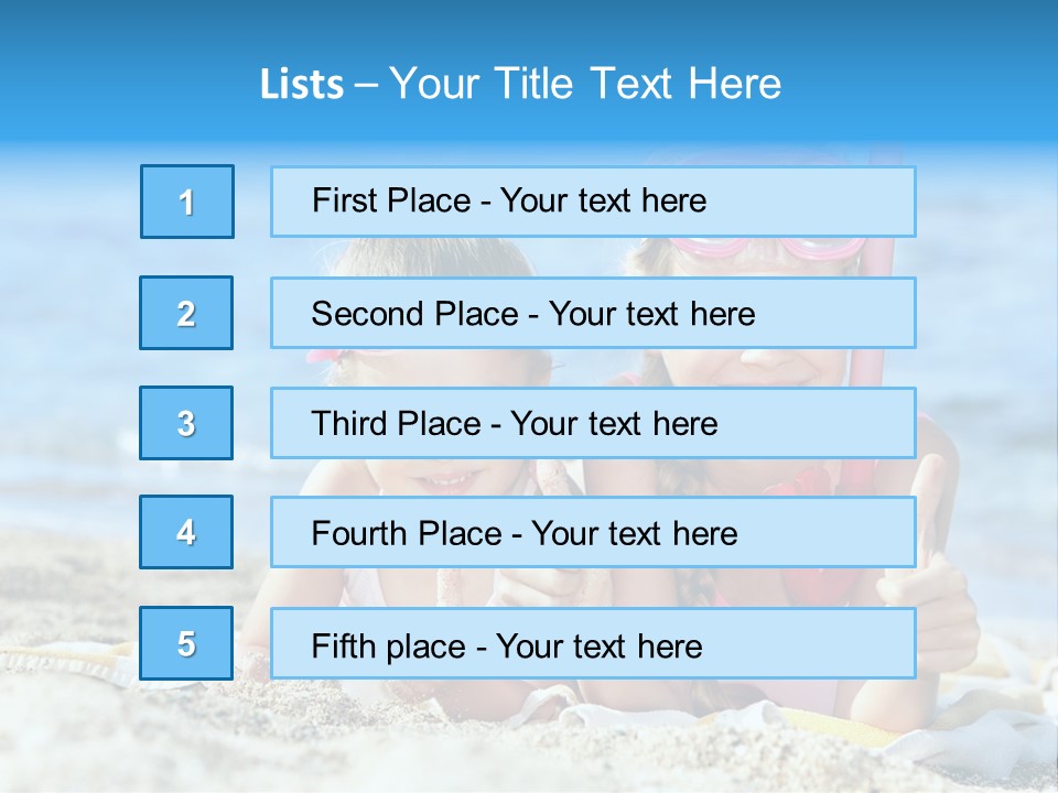Beauty Swim Sea PowerPoint Template