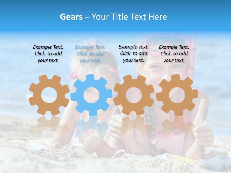 Beauty Swim Sea PowerPoint Template