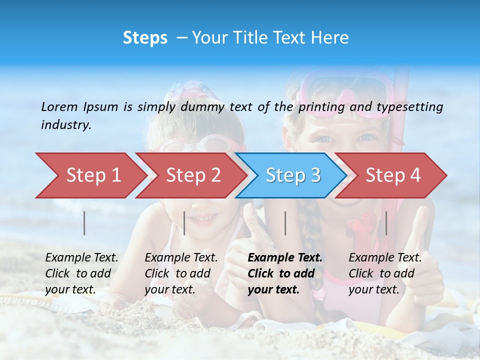 Beauty Swim Sea PowerPoint Template