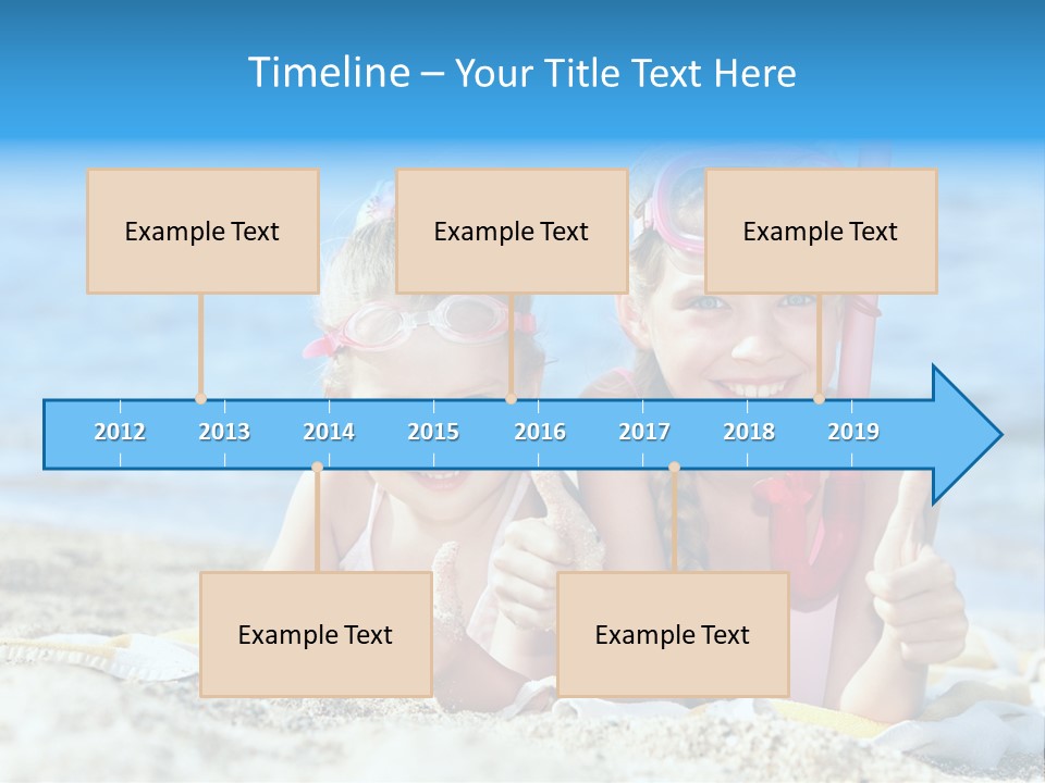 Beauty Swim Sea PowerPoint Template