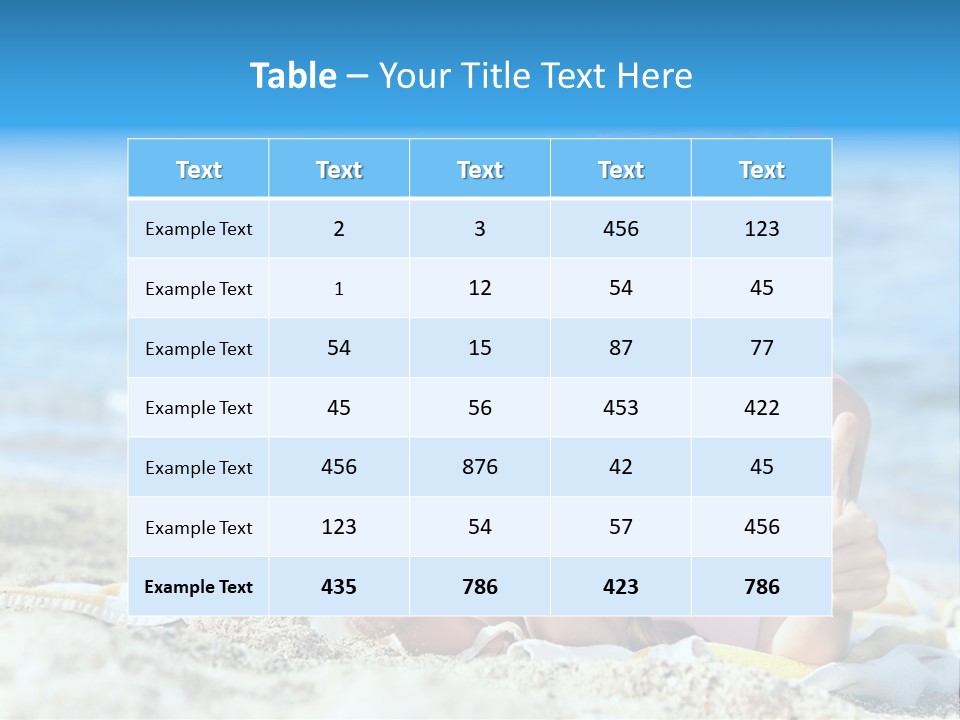 Beauty Swim Sea PowerPoint Template