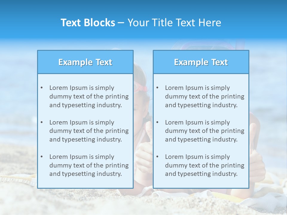 Beauty Swim Sea PowerPoint Template