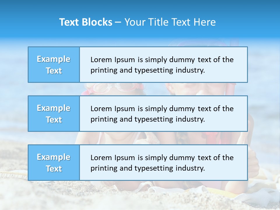 Beauty Swim Sea PowerPoint Template