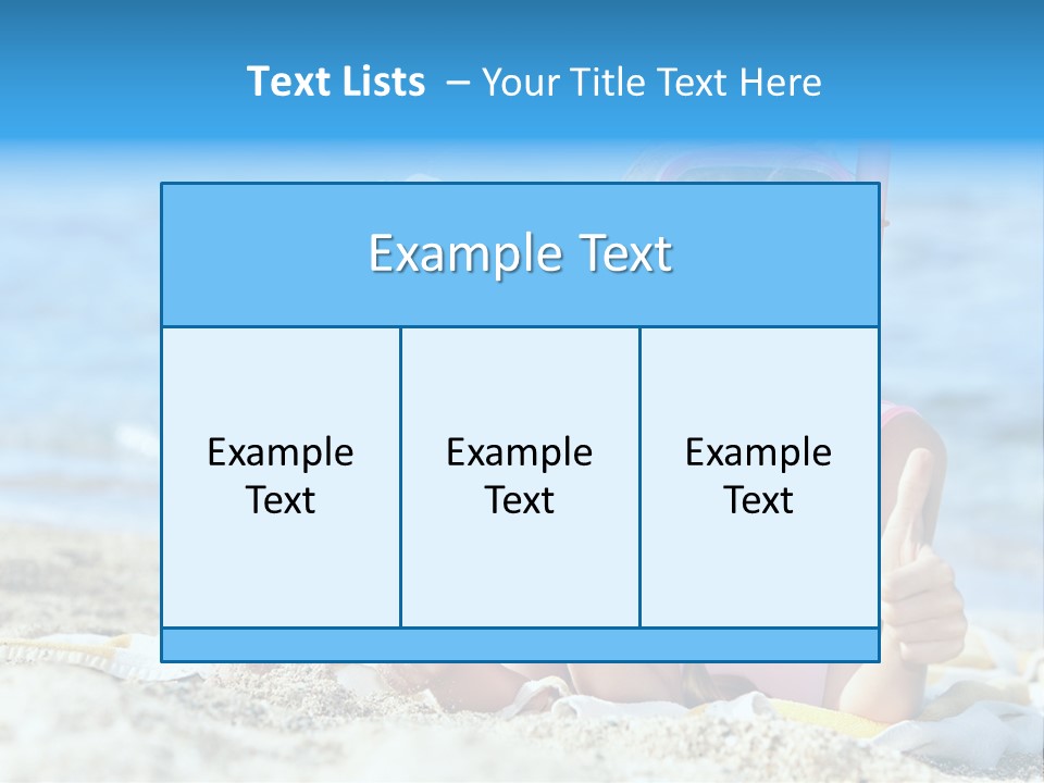 Beauty Swim Sea PowerPoint Template