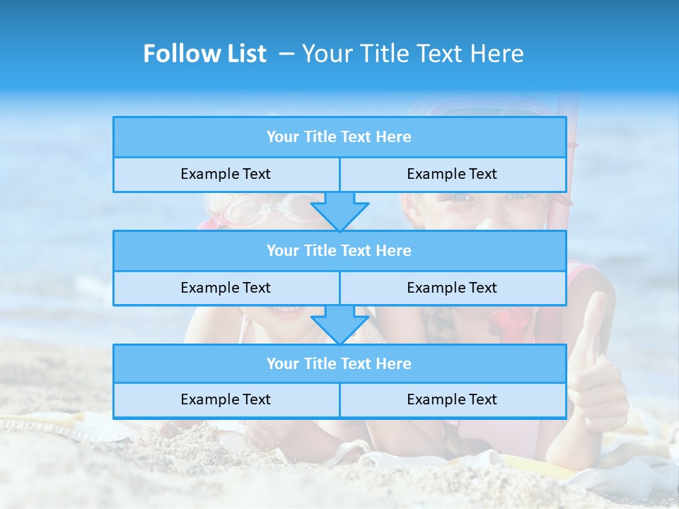 Beauty Swim Sea PowerPoint Template