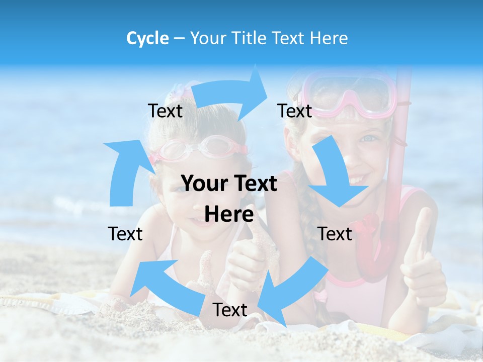 Beauty Swim Sea PowerPoint Template