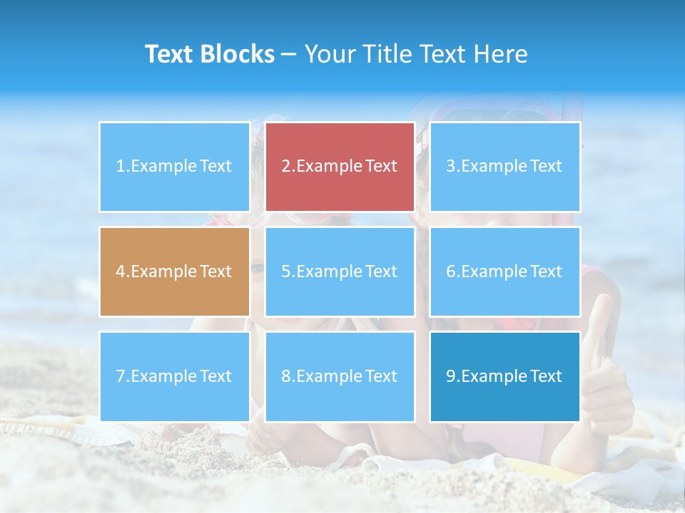 Beauty Swim Sea PowerPoint Template