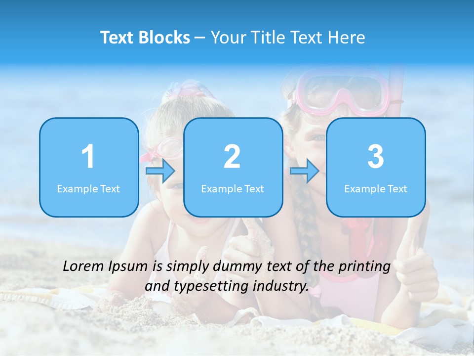 Beauty Swim Sea PowerPoint Template