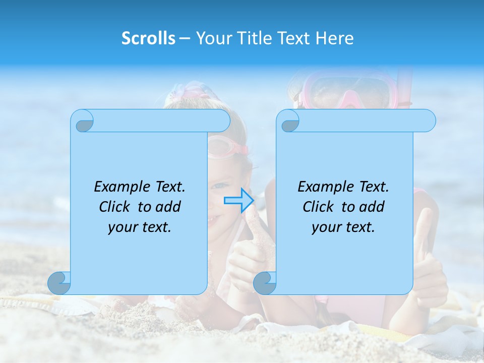 Beauty Swim Sea PowerPoint Template