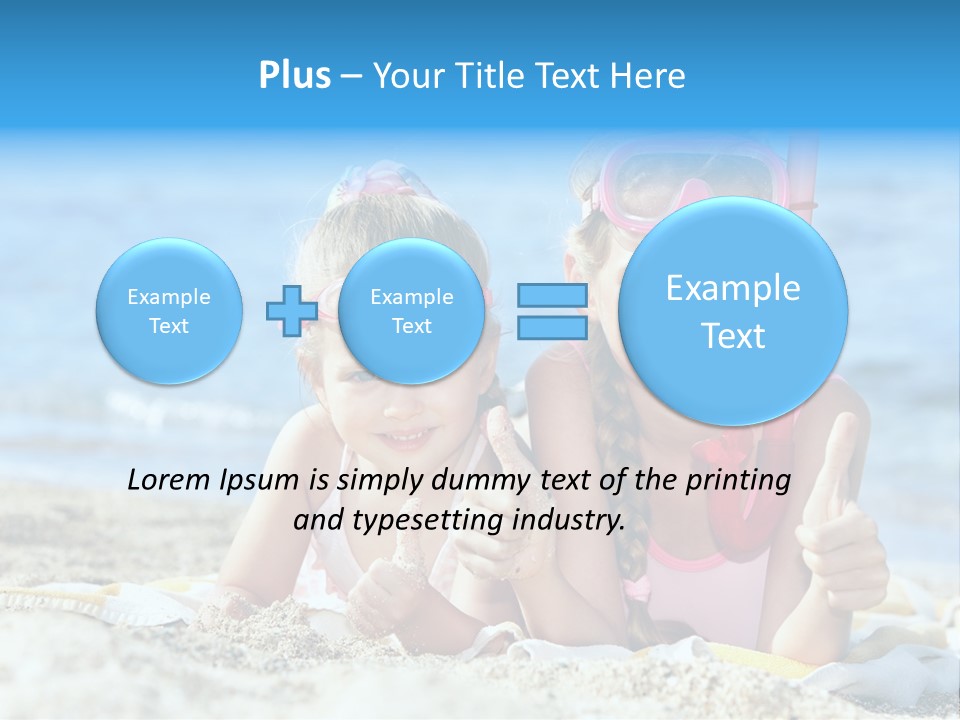 Beauty Swim Sea PowerPoint Template