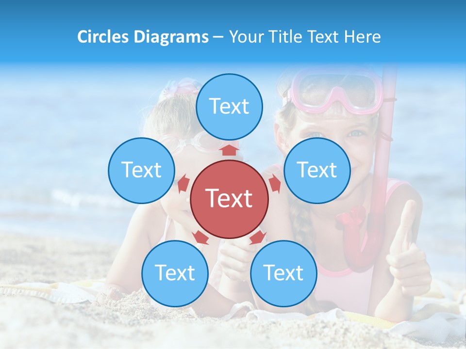 Beauty Swim Sea PowerPoint Template