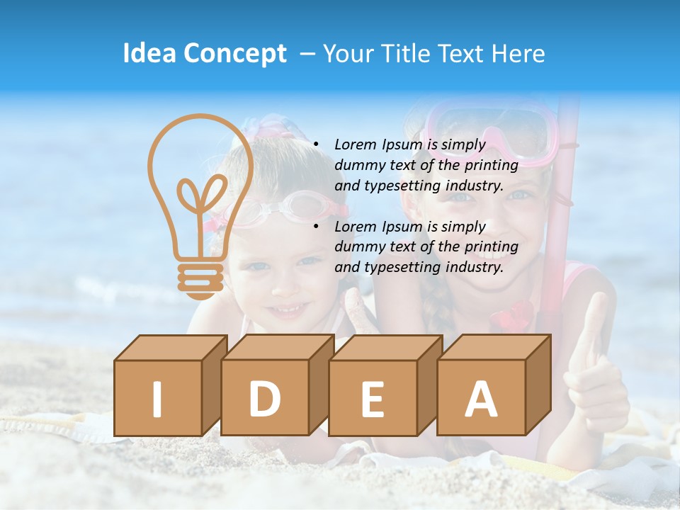 Beauty Swim Sea PowerPoint Template