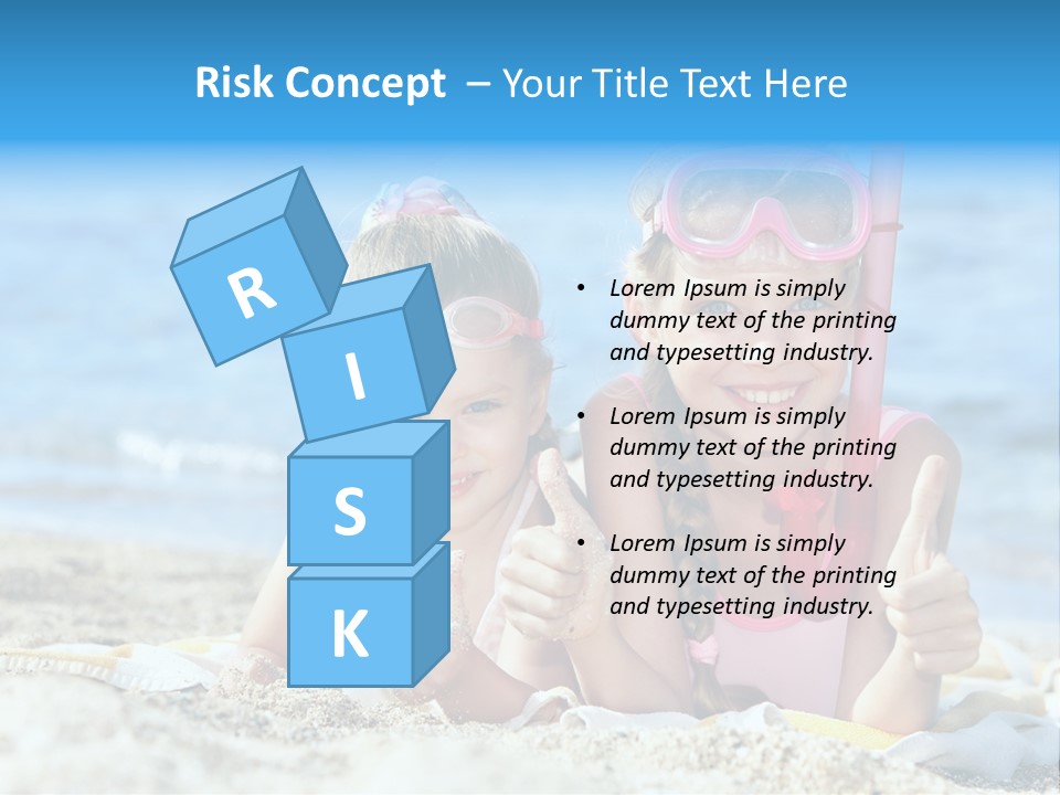 Beauty Swim Sea PowerPoint Template