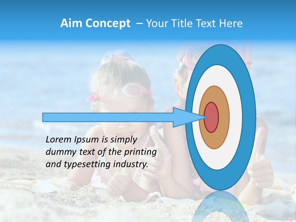 Beauty Swim Sea PowerPoint Template