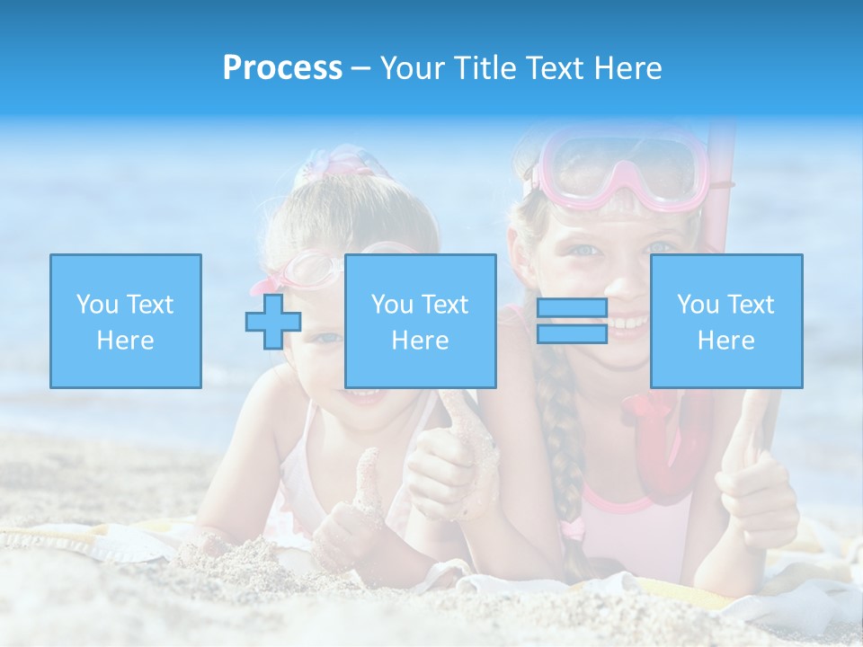 Beauty Swim Sea PowerPoint Template
