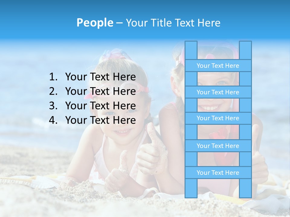 Beauty Swim Sea PowerPoint Template