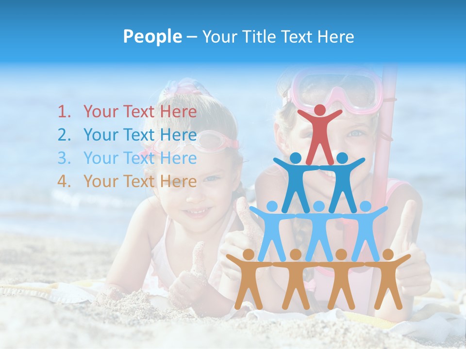 Beauty Swim Sea PowerPoint Template