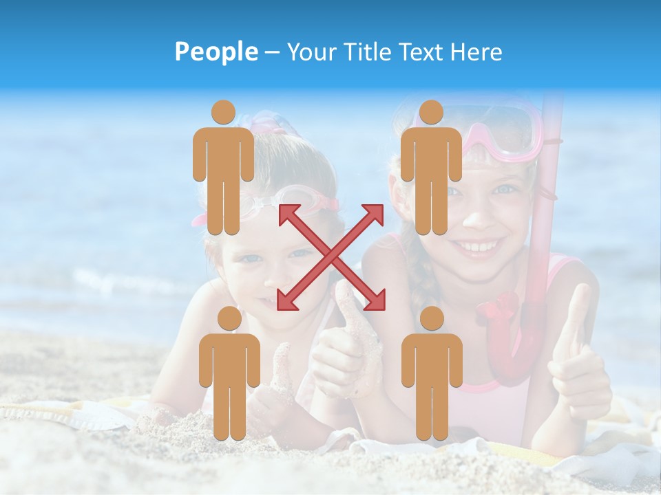 Beauty Swim Sea PowerPoint Template