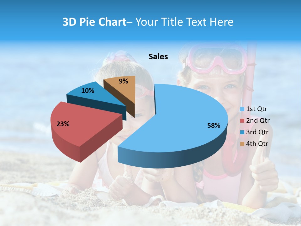 Beauty Swim Sea PowerPoint Template