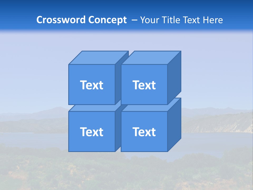 A Blue Lake With Mountains In The Background PowerPoint Template