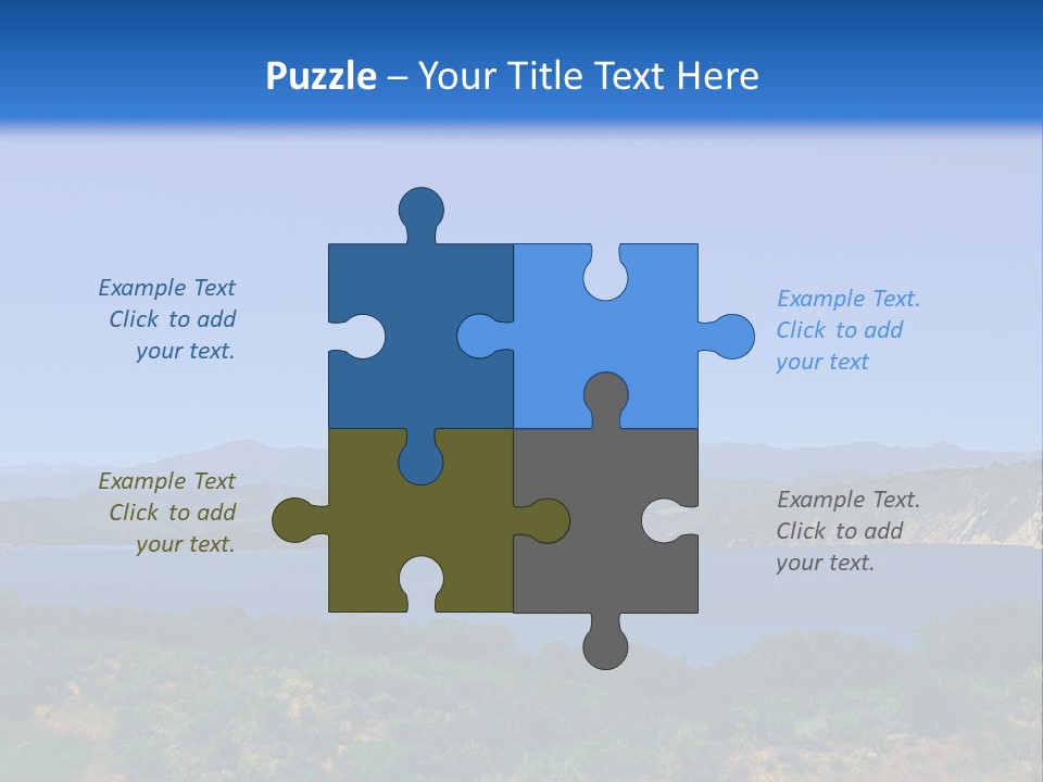 A Blue Lake With Mountains In The Background PowerPoint Template